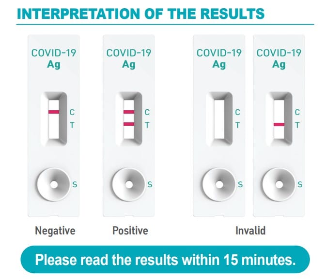 Test de antÃgenos COVID-19 por saliva GENEDIA W 643G-S -Pack 20