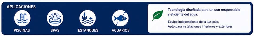 Ionizador de instalacion para piscinas spas acuarios y estanques