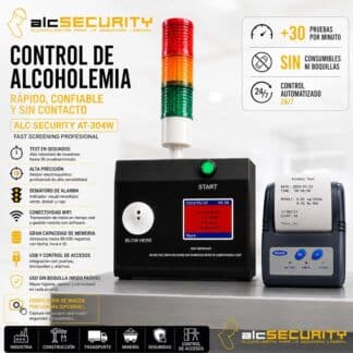 Alcoholímetro para control Laboral ALC Security AT-304W Fast Screening