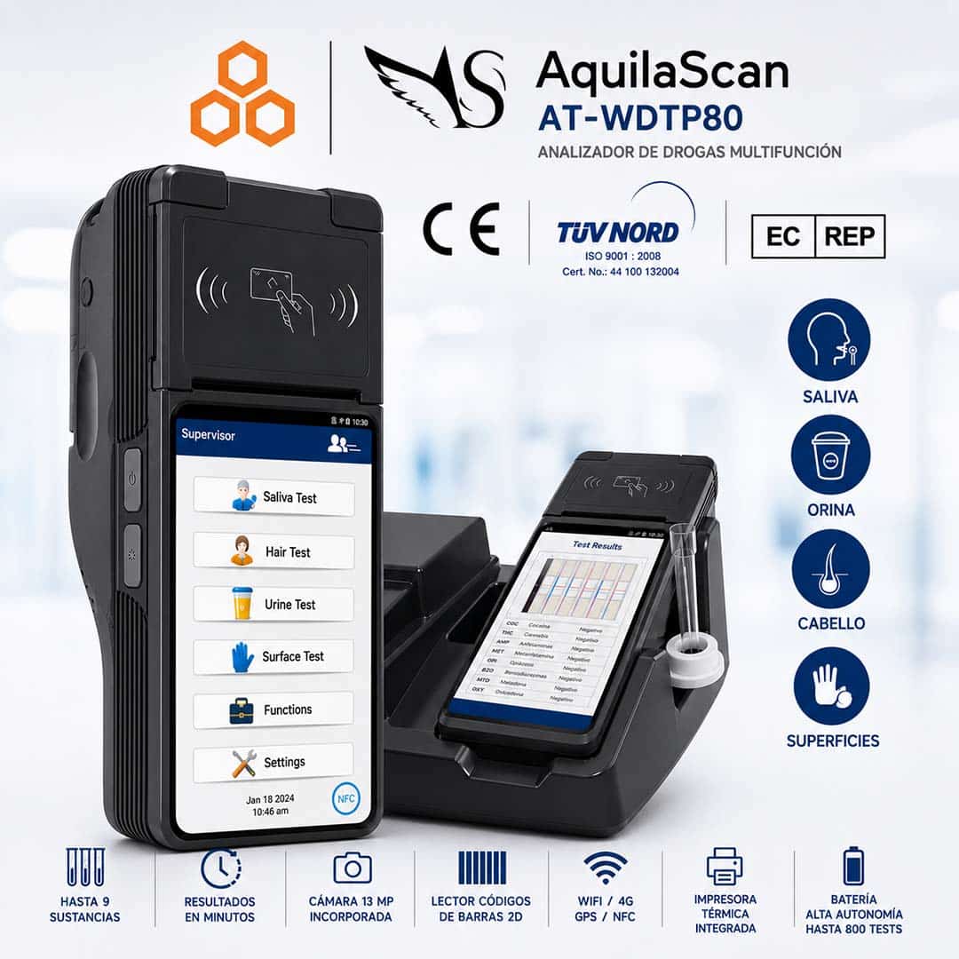 Analizador de drogas multifunción AquilaScan AT-WDP80 (4-1)