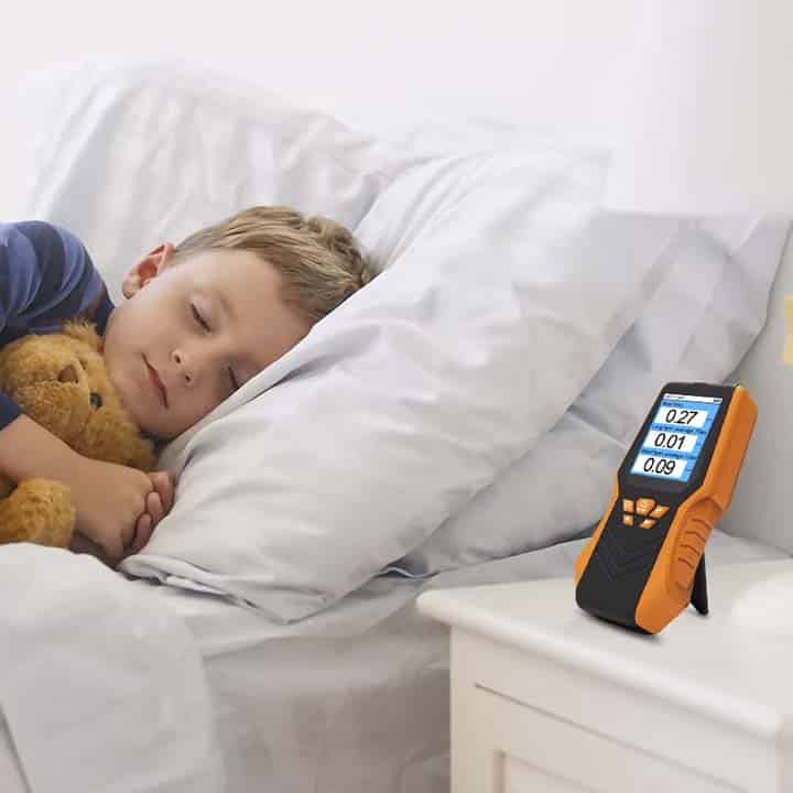 Detector de Radón Profesional Portátil DM68R con batería de Litio