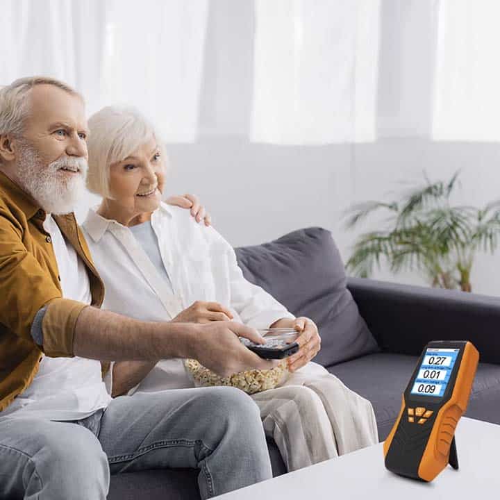 Detector de Radón Profesional Portátil DM68R con batería de Litio