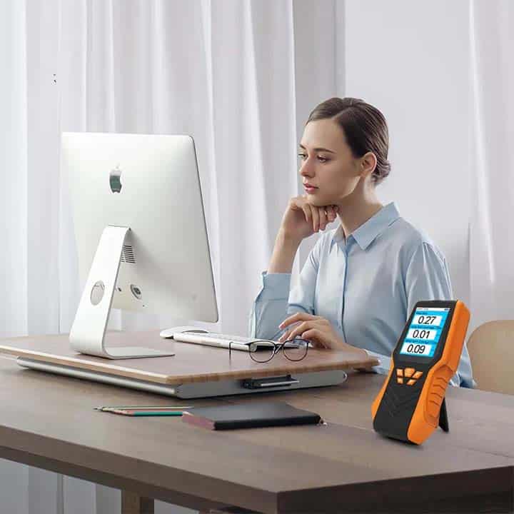 Detector de Radón Profesional Portátil DM68R con batería de Litio