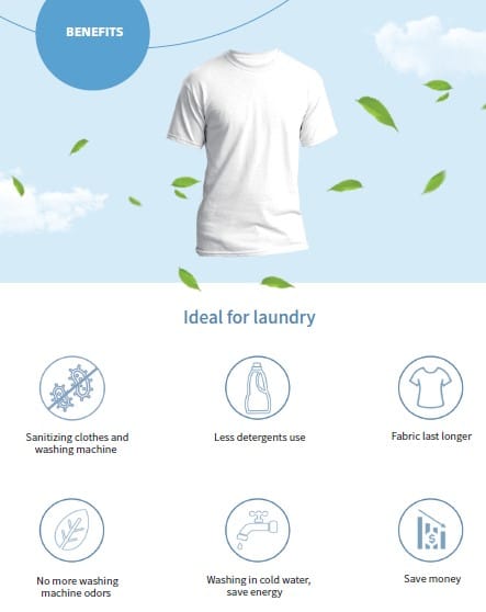 Sistema de ozono para lavadoras Ozone- Clean Stainless Steel SUS304