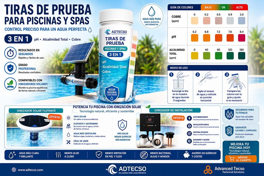 Beneficios de los Ionizadores para Piscinas y Cómo Controlar el Agua con Tiras Reactivas