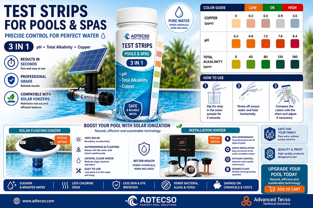Beneficios de los Ionizadores para Piscinas y Cómo Controlar el Agua con Tiras Reactivas