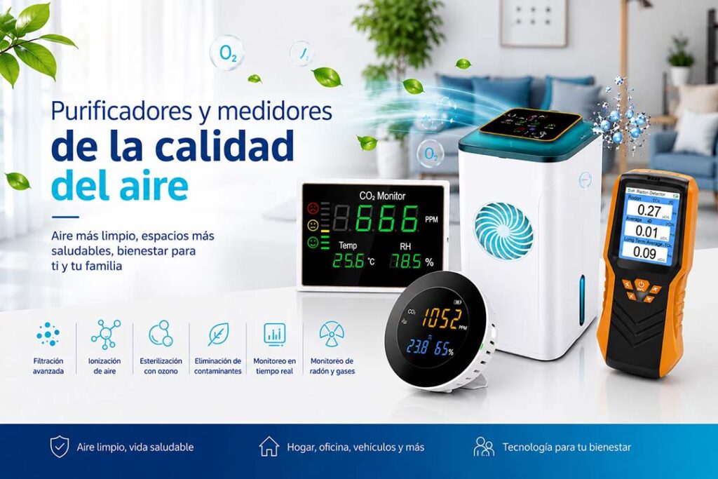 Purificadores y medidores de la calidad del aire