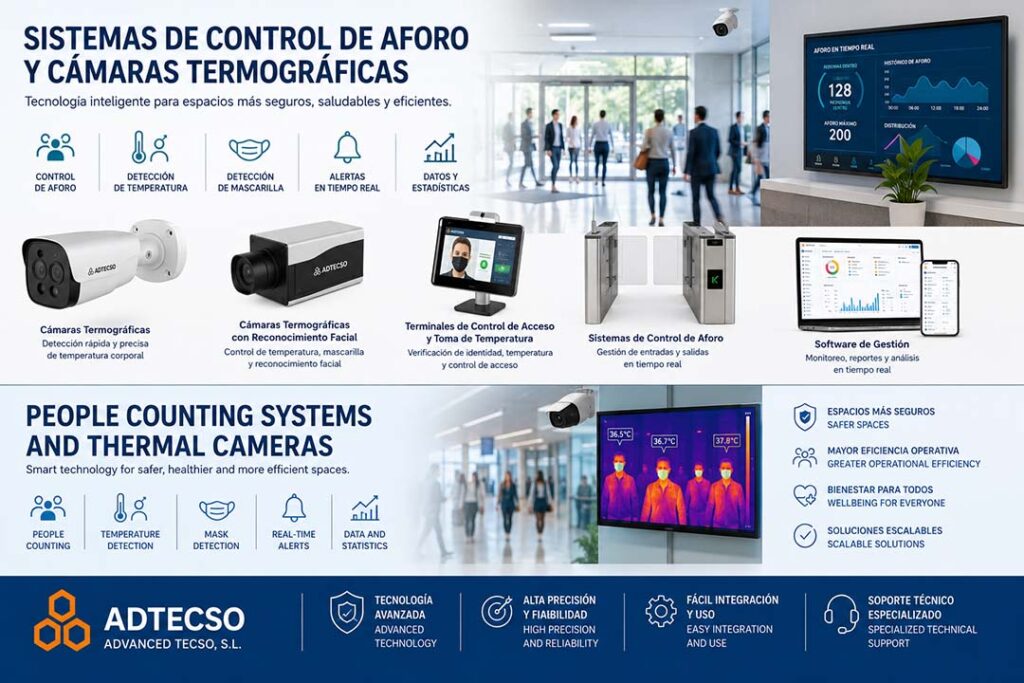 Sistemas de control de aforo y cámaras termográficas
