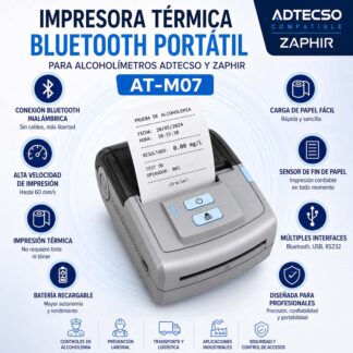 Impresora térmica bluetooth portátil AT-M07