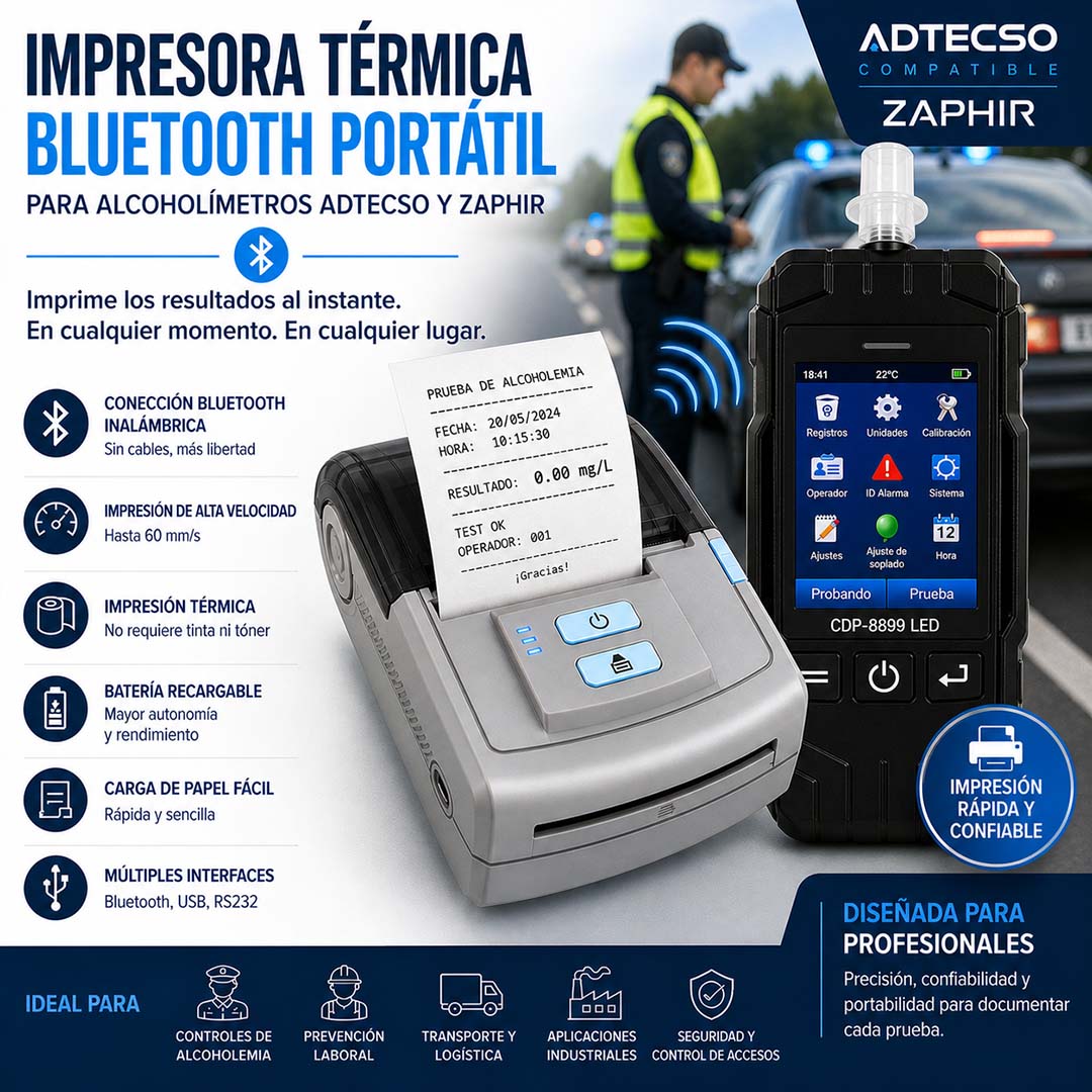 Impresora térmica bluetooth portátil AT-M07