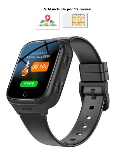 Smartwatch K-141 4G con localizacion GPS, monitor de estado de salud, SOS y voz bidireccional