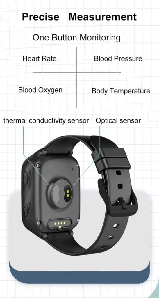 Smartwatch K-141 4G con localizacion GPS, monitor de estado de salud, SOS y voz bidireccional